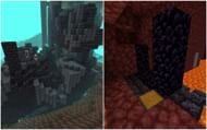 Obsidian can be obtained from bastion remnants or from a ruined portal in Minecraft (Image via Mojang)
